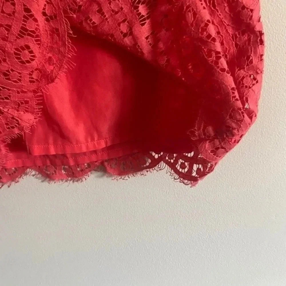 J. Crew Coral Lace Top - Picture 13 of 14